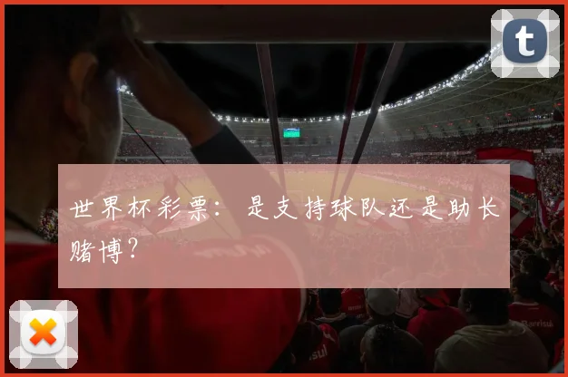 世界杯彩票：是支持球队还是助长赌博？