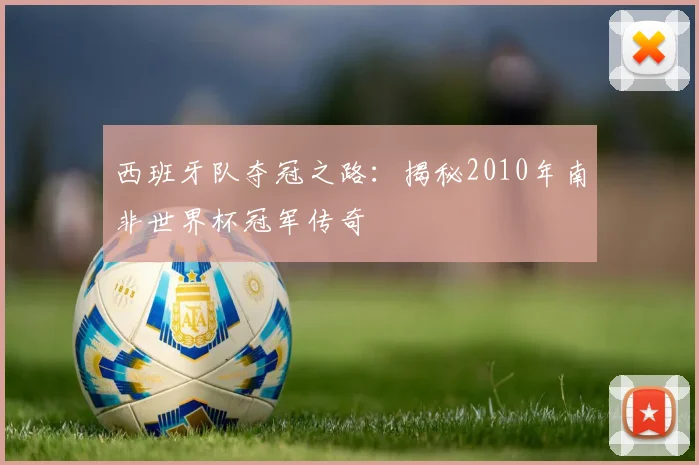 西班牙队夺冠之路：揭秘2010年南非世界杯冠军传奇